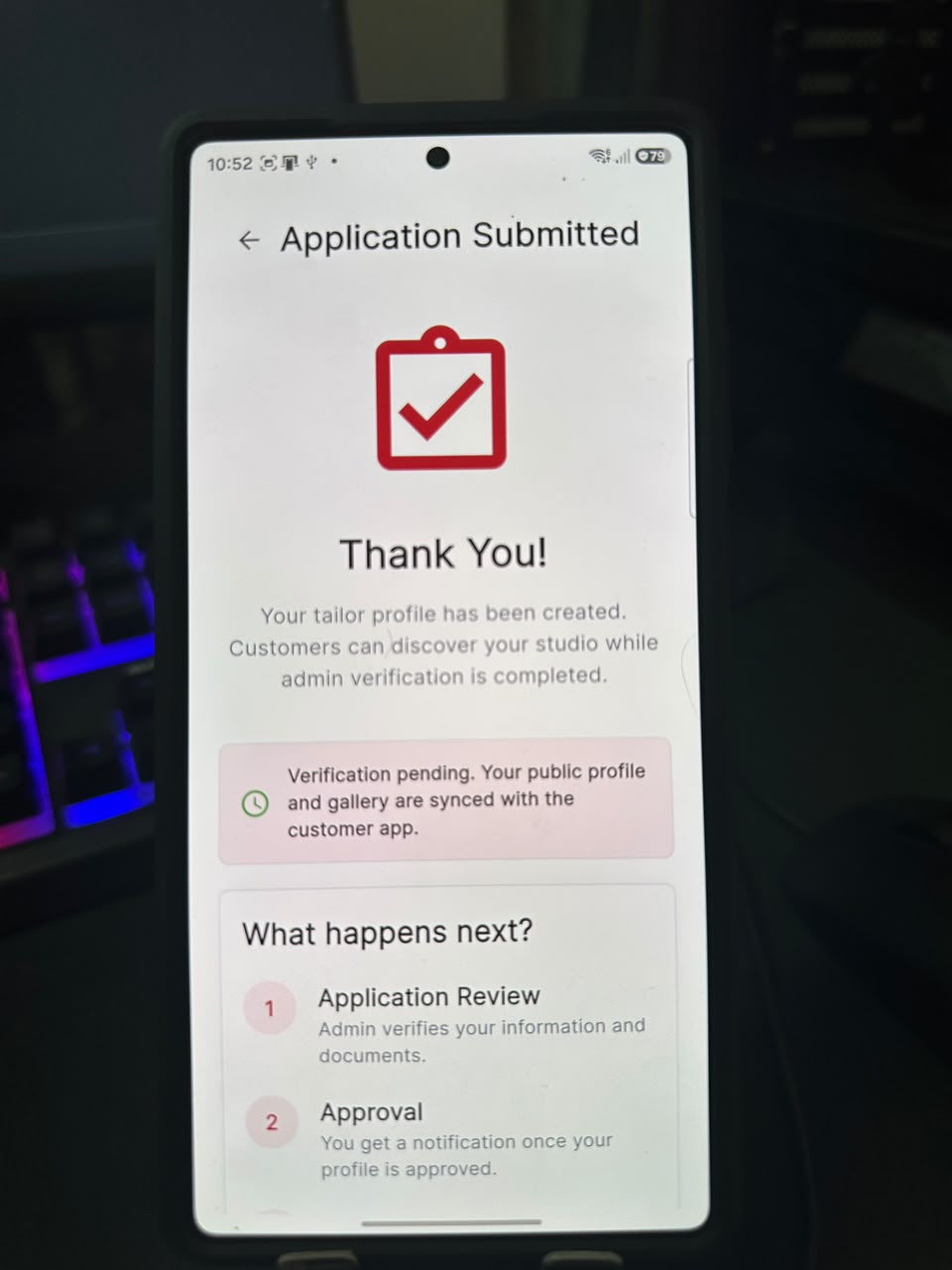 Metaia tailor application submitted